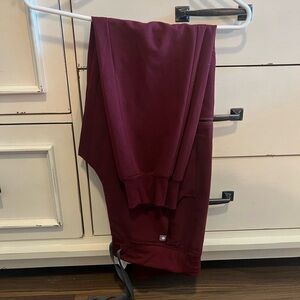 FIGS Burgundy Zamora Joggers